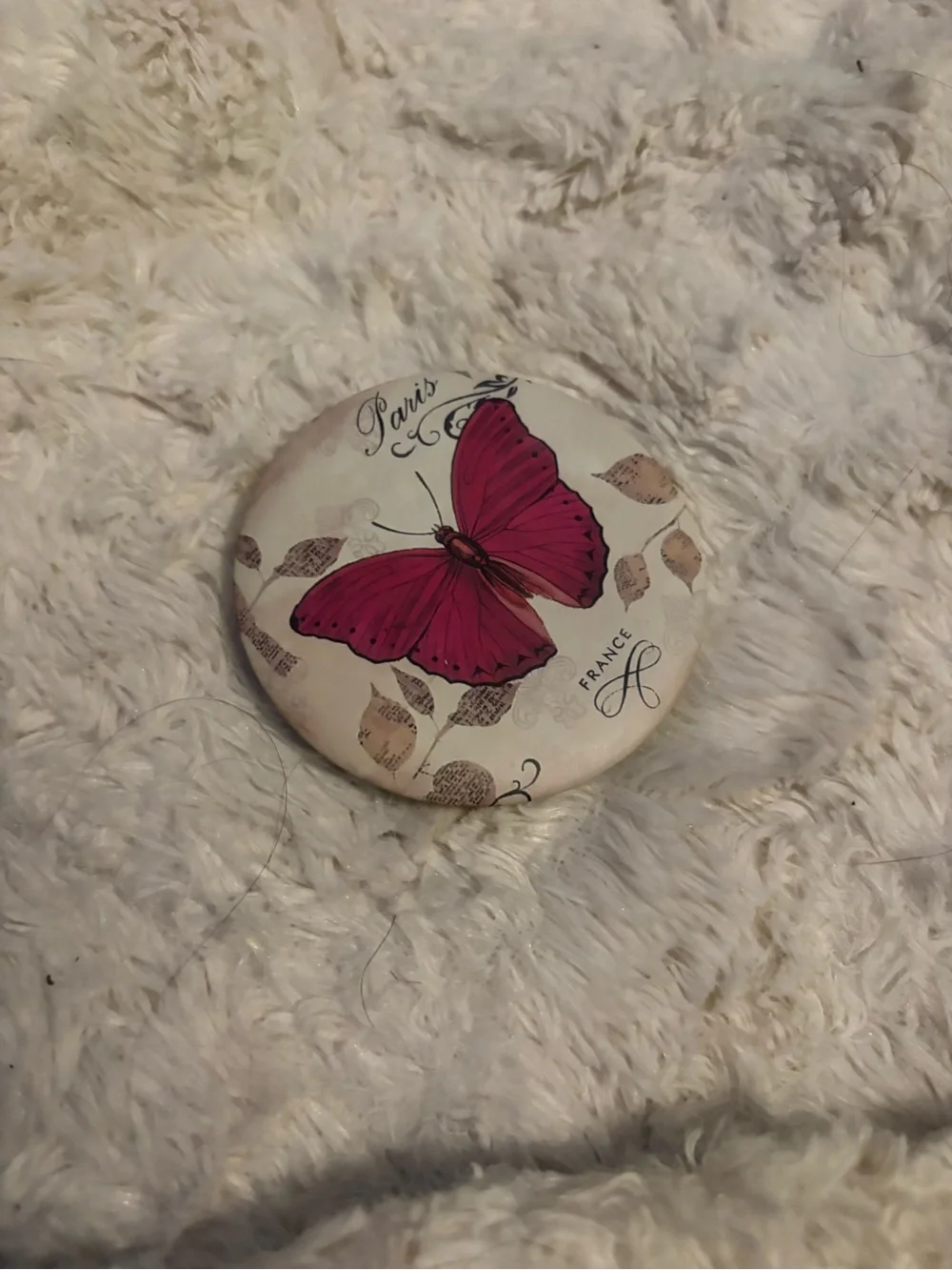 Compact Mirror - White Travel Makeup Mirror